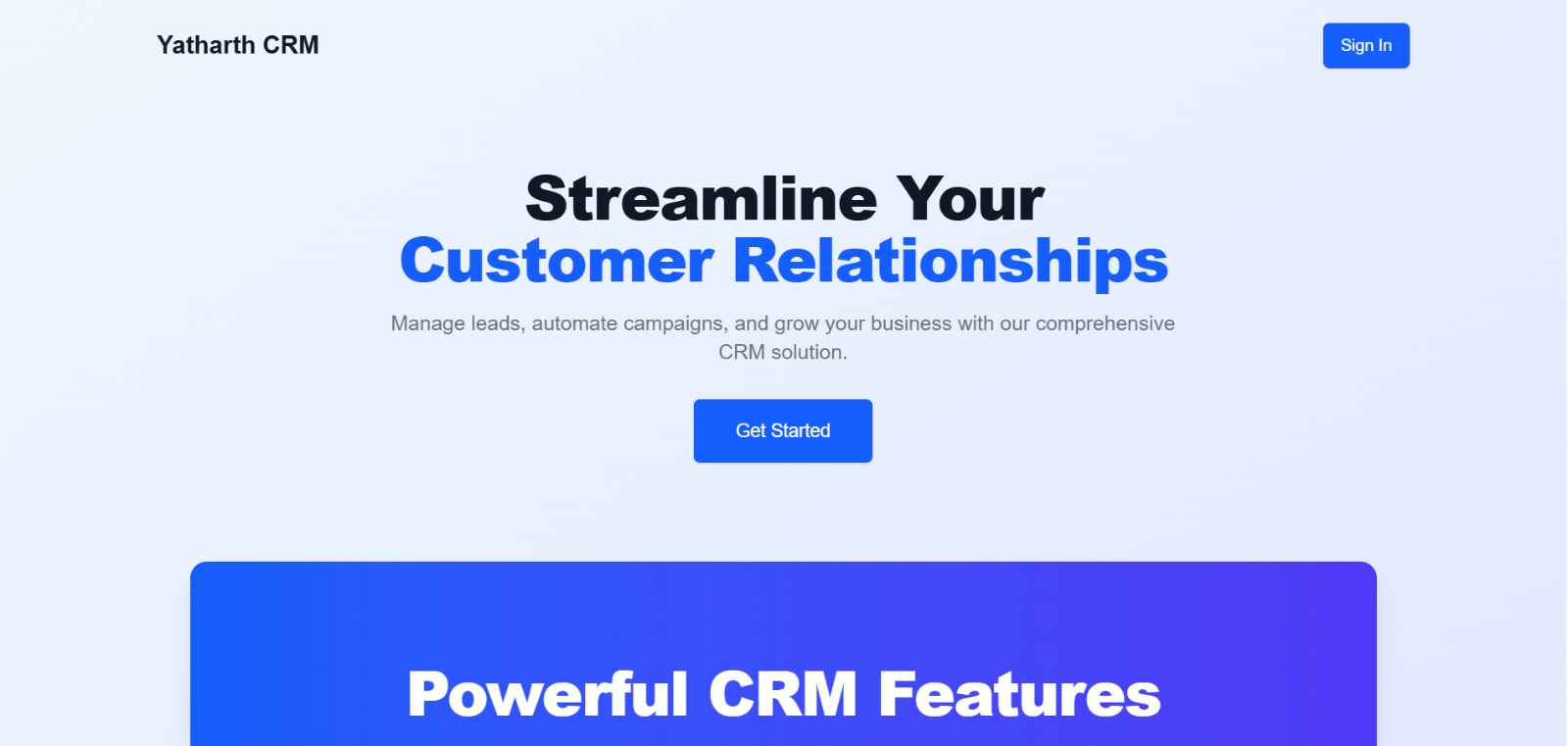 CRM Implementation for Yatharth Ventures